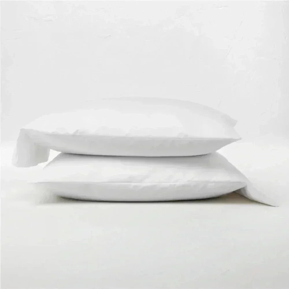 NWT King 500 Thread Count Washed Supima
Sateen Solid Pillowcases White -Casaluna